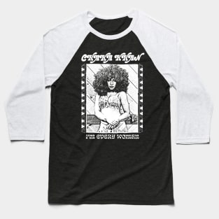 Chaka Khan //// Retro Style Fan Art Design Baseball T-Shirt